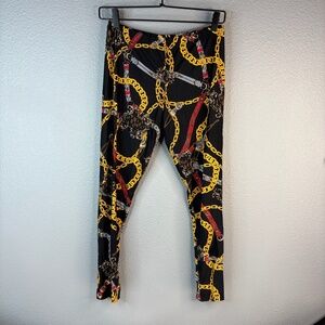 Picky Boo Gold Chain Print Leggings